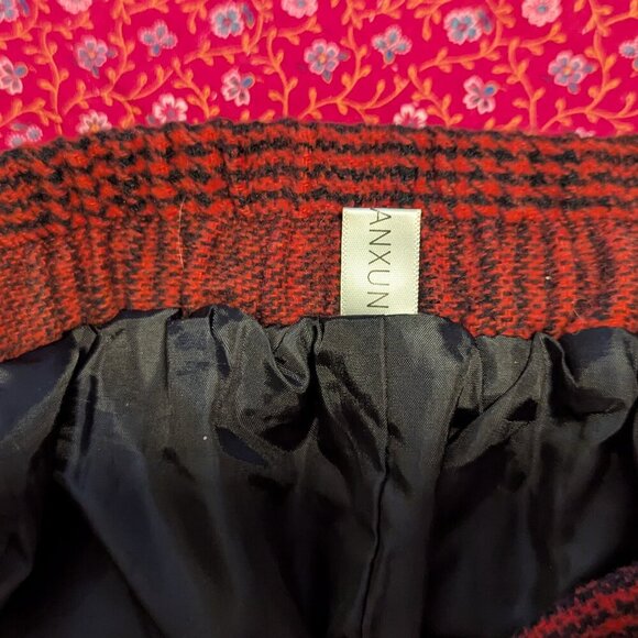 Cabincore Tartan Plaid Wool Skirt A Line Rockabilly Academia Idealsanxun - Picture 11 of 12